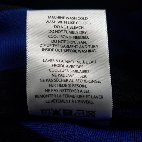 All City Jacket Mens XXL Blue Black New with‎ Tags Sports Striped Full Zip - Picture 13 of 15